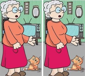 See if you can spot the difference between the grandmother and grandson in the picture within 12 seconds. 